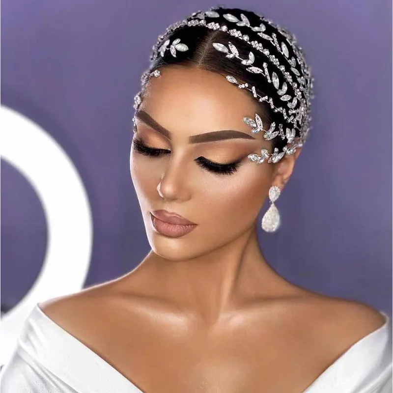 ASNORA Unique Crystal Headband Wedding Hair Accessories Bride Crown, Princess Birthday Tiaras Prom 220216
