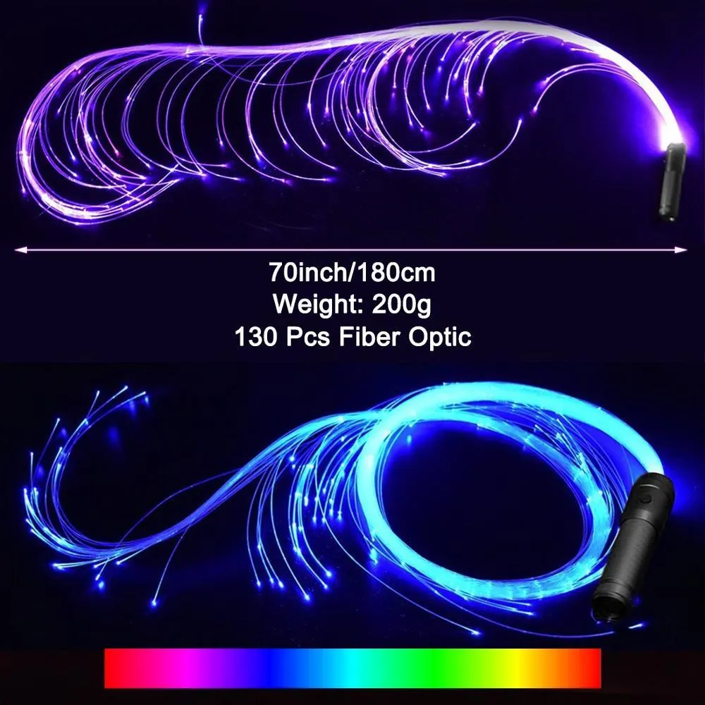 LED 광섬유 채찍 케이블 LED 글로우 글로브 다색 댄스 채찍 빛 업 레이브 장난감 손전등 댄스 페스티벌 스틱 글로우 LED 201216288H