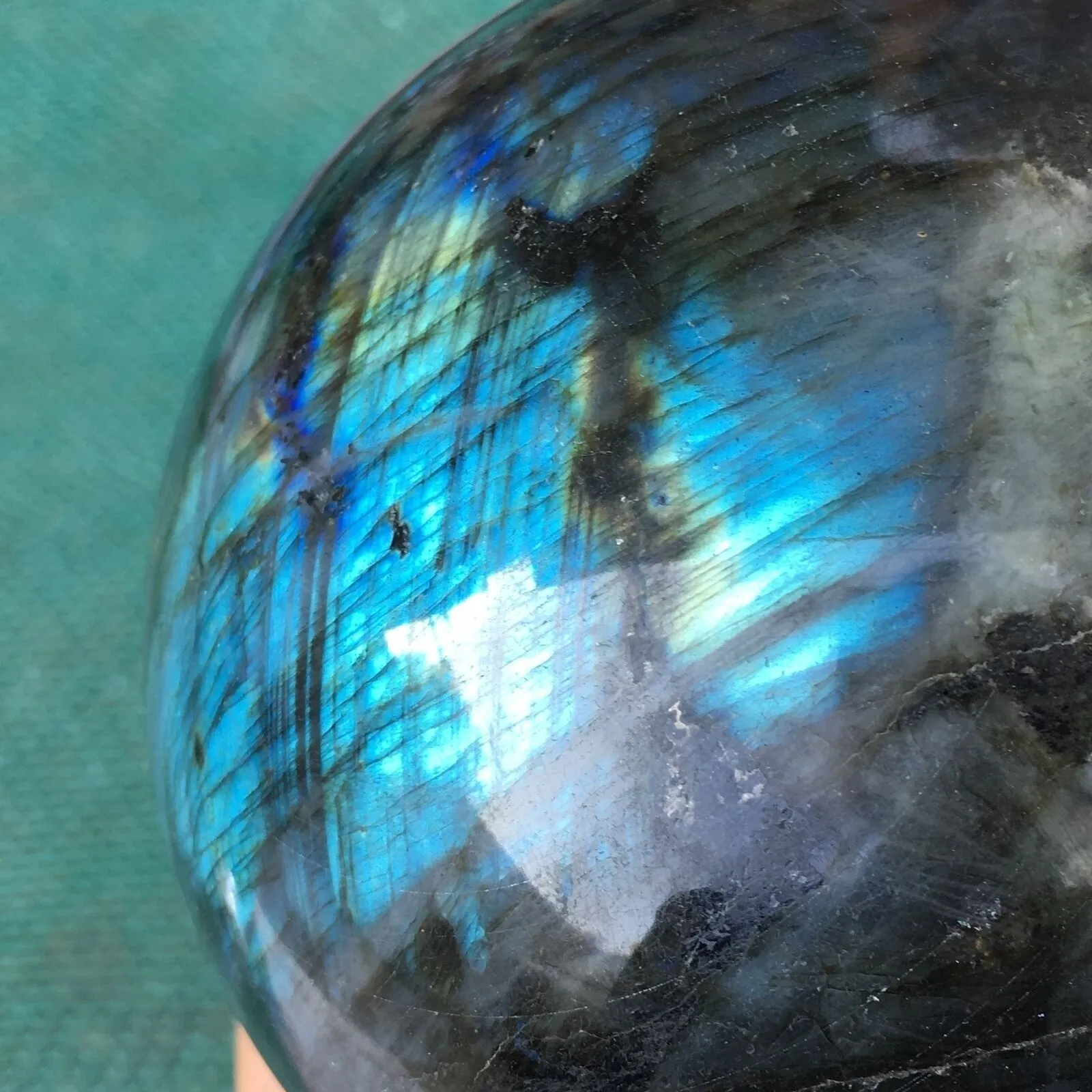 1000G Natural Labradorite Crystal Orb Orb Gemstone sfera sfera Reiki Healing 201125