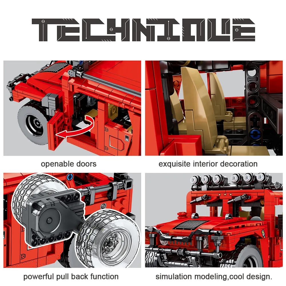 Technic внедорожник внедорожник G500 Building Blocks City Out Back Car Creator Идеи Bricks Детские игрушки подарки на день рождения Q1126