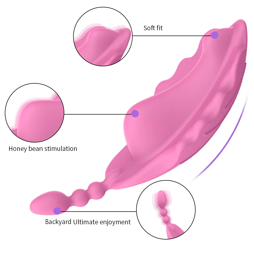 Носимые трусики Фаллоимитатор Вибратор Беспроводной пульт дистанционного управления Вибратор-бабочка Женский мастурбатир Невидимый секс-игрушка для взрослых для женщин LJ9689311