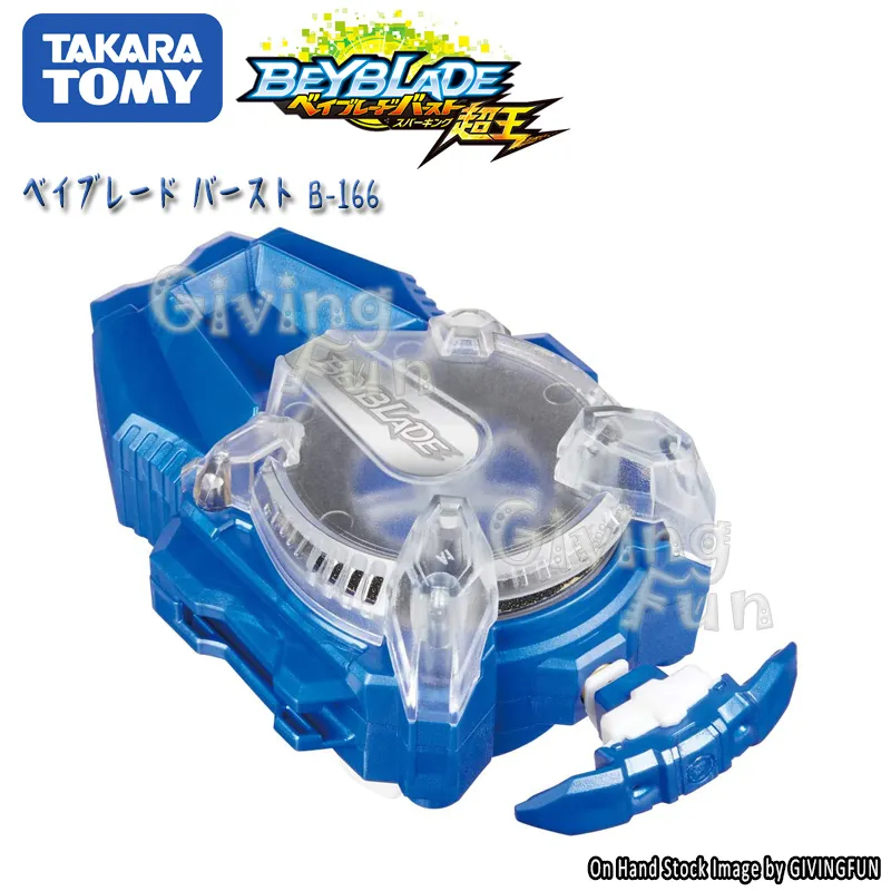 Genuine TAKARA TOMY BEYBLADE Burst Super King B166 Detonação Spinning Gyro Left Turn Pull Cord Launcher Brinquedos para crianças LJ20128710428