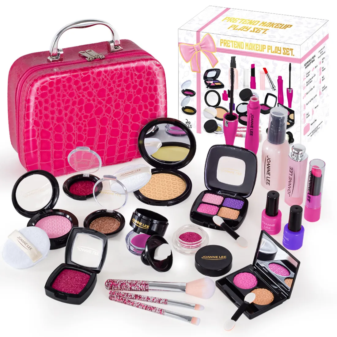 semblant jouer simulation cosmétique maquillage sac à main jouets pour filles enfants jouets éducatifs cadeau d'anniversaire - Rosy Pink PU Bag LJ201009