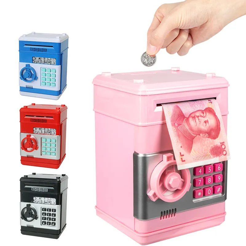 Electronic Piggy Bank Safe Money Box Tirelire For Children Digital Coins Cash Saving Safe Deposit ATM Machine Birthday Gift Kids L2897427