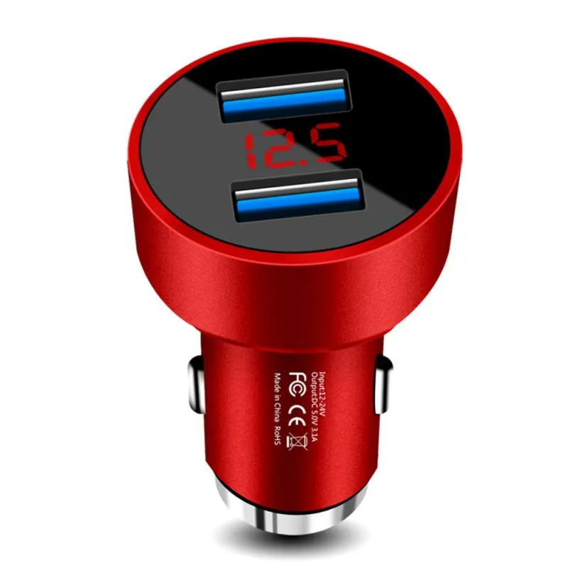 Caricabatteria da auto multifunzione IPhone Xiaomi Huawei Adattatore Dual USB QC 3.0 Ricarica USB portatile Accessori auto prodotto automatico