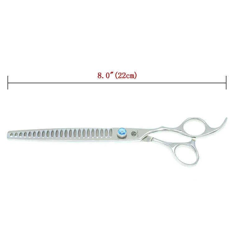 8.0 Inch Big Pet Grooming Thinning Scissors Beauty Shears for Dog Japan 440c Purple Dragan Hair Trimmer B0059B 220125