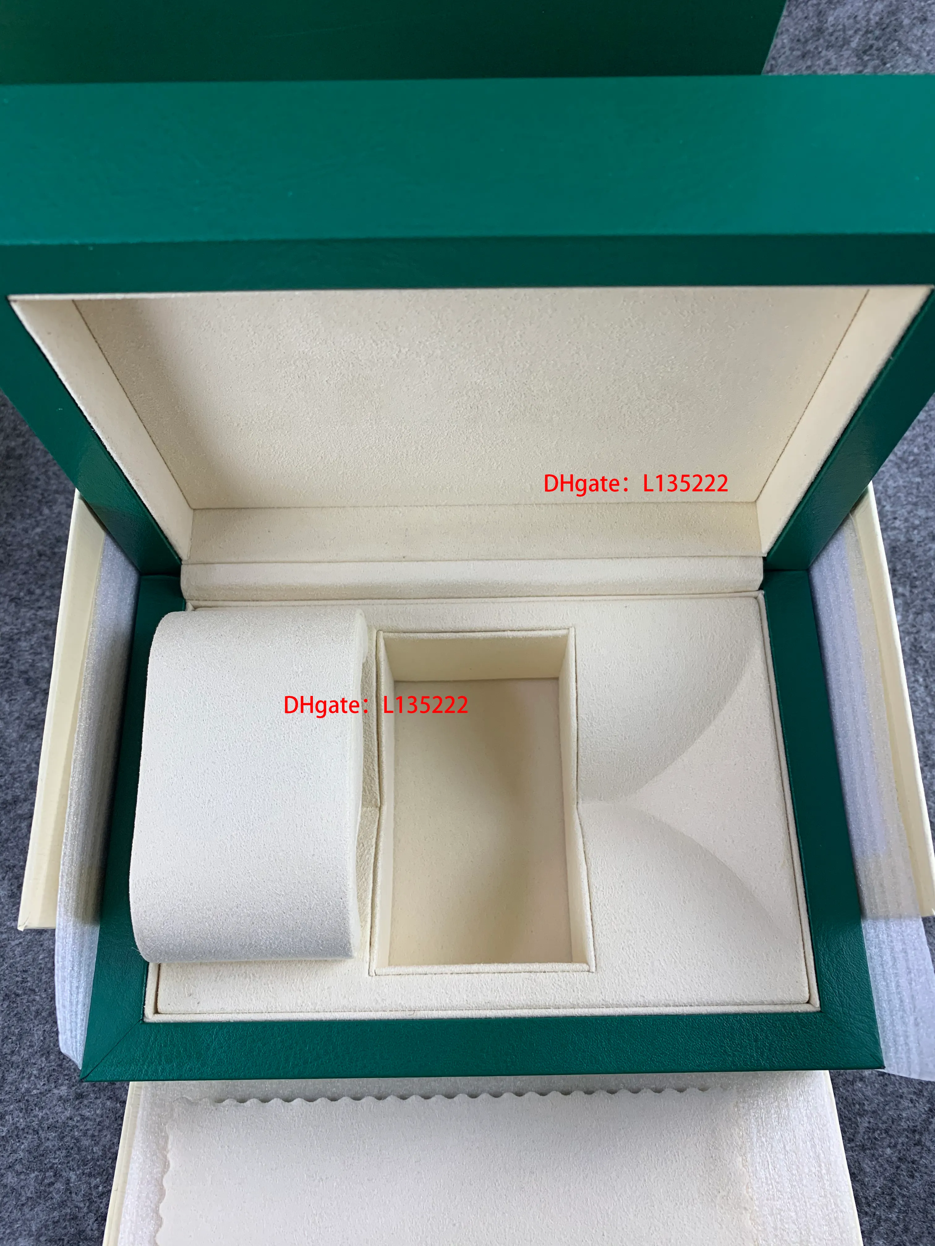 Top geschenkdoos donkergroene houten horlogedoos M-formaat doos zonder brochurekaartlabel horlogedoos 254S
