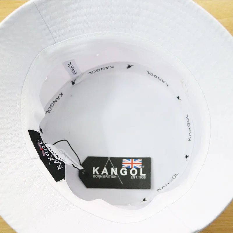 2020 새로운 KANGOL 수 놓은 양동이 모자 동물 패턴 태양 모자 그늘 플랫 탑 패션 수건 헝겊 모자 커플 여행 A31456 C0123