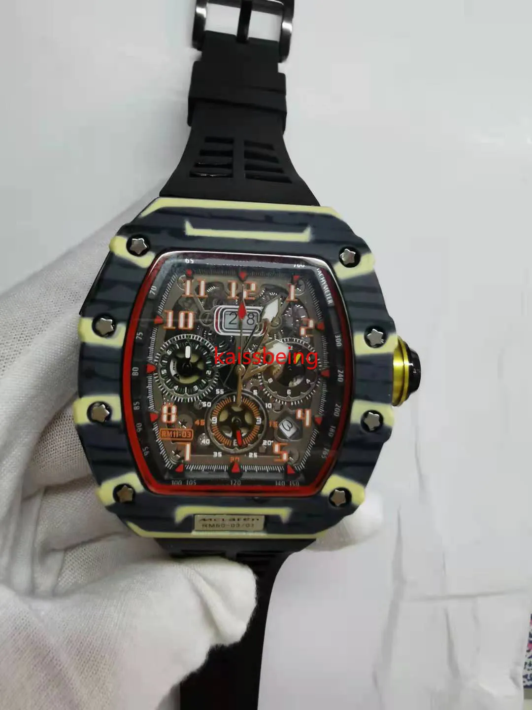 2021 relógio de quartzo de sílica gel masculino de luxo relógios esportivos masculinos designer relógio masculino de alta qualidade watch295a
