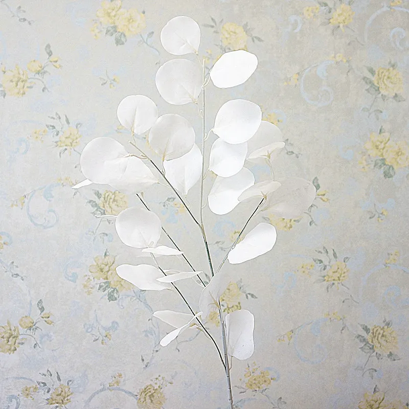 Nordic Smart Et Élégant Eucalyptus Argent Feuille Simulation Fleur Fleur De Soie Feuille Verte Maison Décoration Douce Photographie De Mariage Décoration CX220214