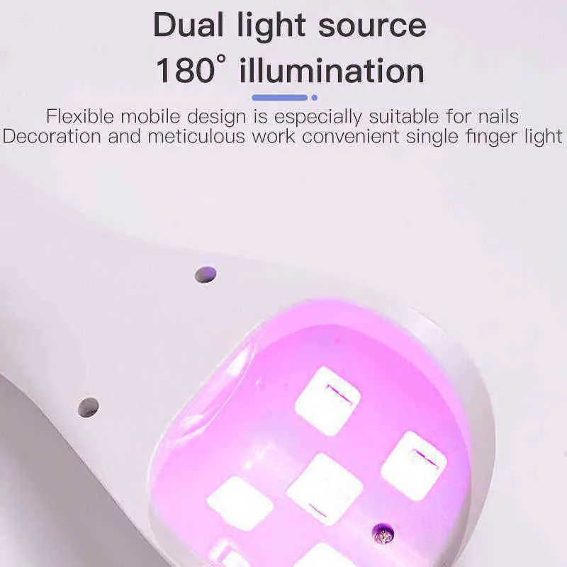 18/54W 5/8 LED Nail Dryer Machine Nails Lamp Dual-light Source Potherapy Lamp For Drying UV Nails Gel Polish Manicure Tools 220121