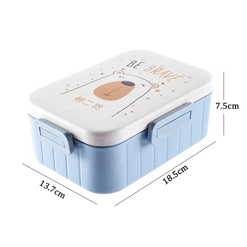 TUUTH Cute Cartoon Lunch Box Microwave Dinnerware Food Storage Container Children Kids School Office Portable Bento Box B6