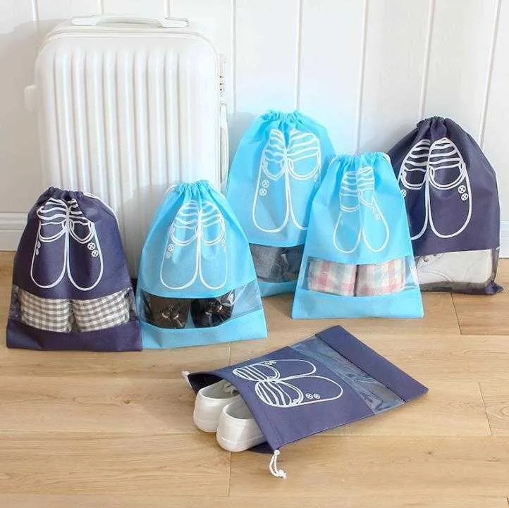 Shoes Storage Bags Storage Dust Bags Shoe Bag Home Thicken Storage Bag Non-woven Dust Bag Drawstring Pocket 