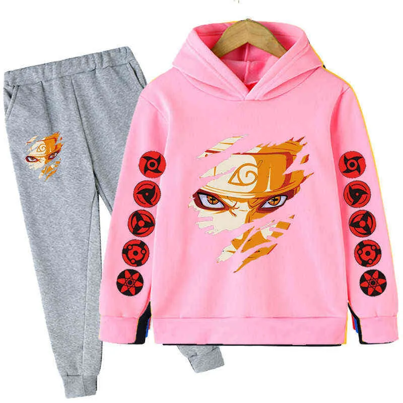 Boys Sweatshirt New Cartoon Baby Cotton Tops Autumn Clothing Toddler Fashion Sweatshirt Pants Sets 3-14 Years Children Clothes Y220310