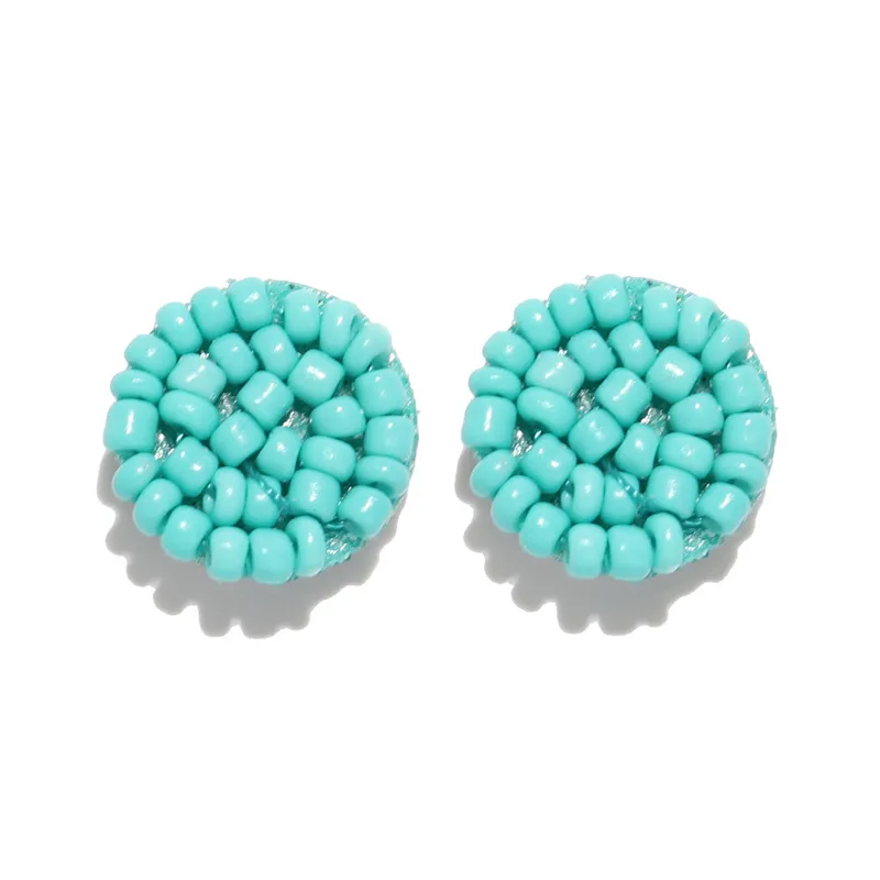 Simple Multicolor Ethnic Resin Handmade Beaded Earrings For Women Accessories Bohemia Geometric Earrings Fashion Jewelry266L