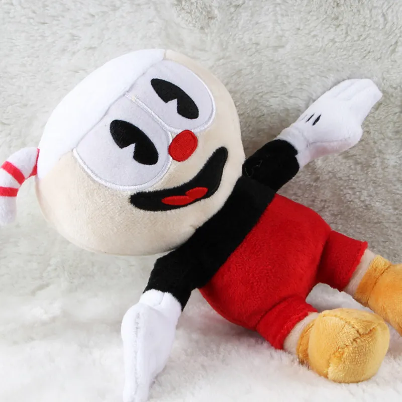 25 cm Cuphead Mugman Game Doll Toys Adventure Soft Farged Plux pour les enfants Gift Y2007034081720