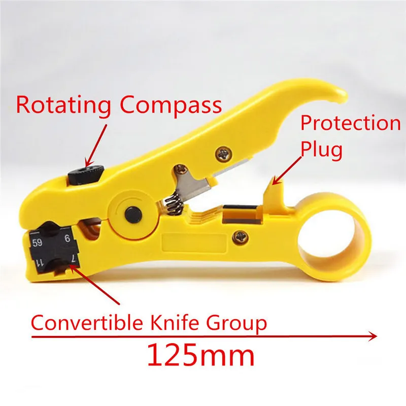 fil de compression pince à sertir outil de sertissage pour RG59 RG6 RG11 F connecteurs coaxiaux câble outils de dénudage électrique Y200321