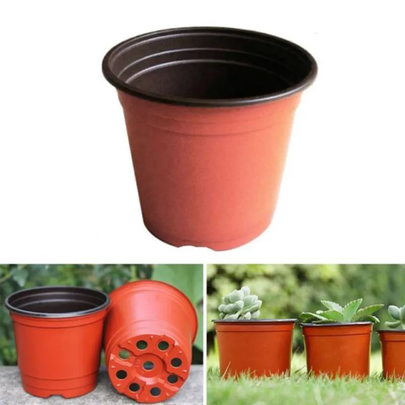 jardin en plastique pépinière pots pot de fleurs semis planteur conteneurs ensemble 9 * 6 * 8 cm / 3,5 * 2,4 * 3,1 pouces plante pot de fleur Y200723
