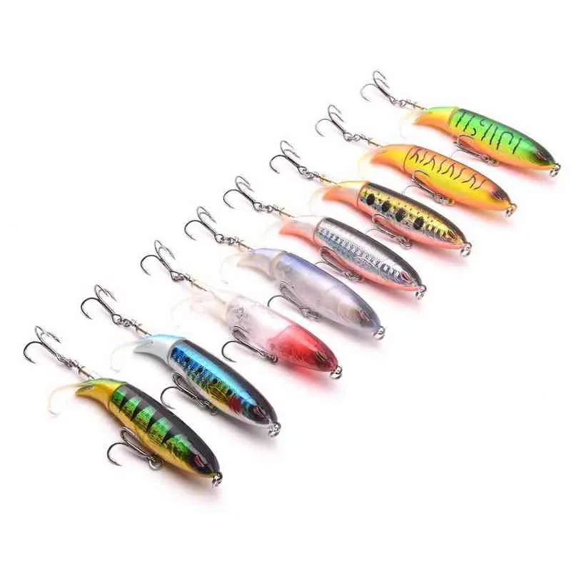 Whopper Plopper Fishing Bait 11cm 13g/15g/35g Catfish Lures For Tackle Floating Rotating Tail Artificial 211224