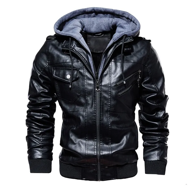 Vintage Jas Bomber Heren Winterjas Dikke Jas Mode Rits Jas Kunstleren Jas Heren Bont Gevoerde Warme Jas Heren Bruin 201207907557