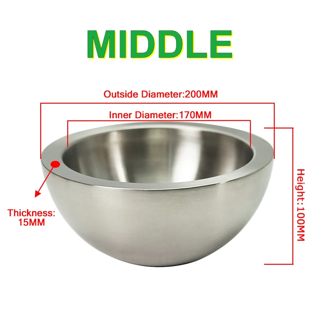 Outils Ly 304 Niveau alimentaire Stuffis en acier inoxydable Azogen liquide Bol de bassin de bassin de bassin résistant à moins pour moins 196 degrés1358275