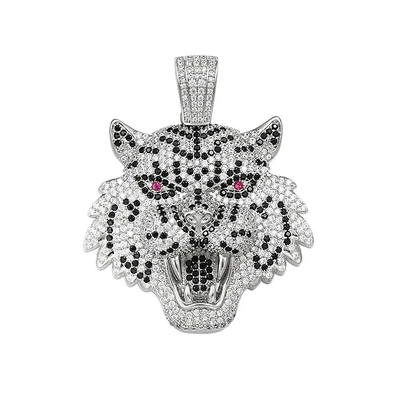 Bling Iced Out Necklace Micro Pave Cubic Zircon Tiger Pendant For Men Women Gifts Luxury Hip Hop Jewelry Y1220287i