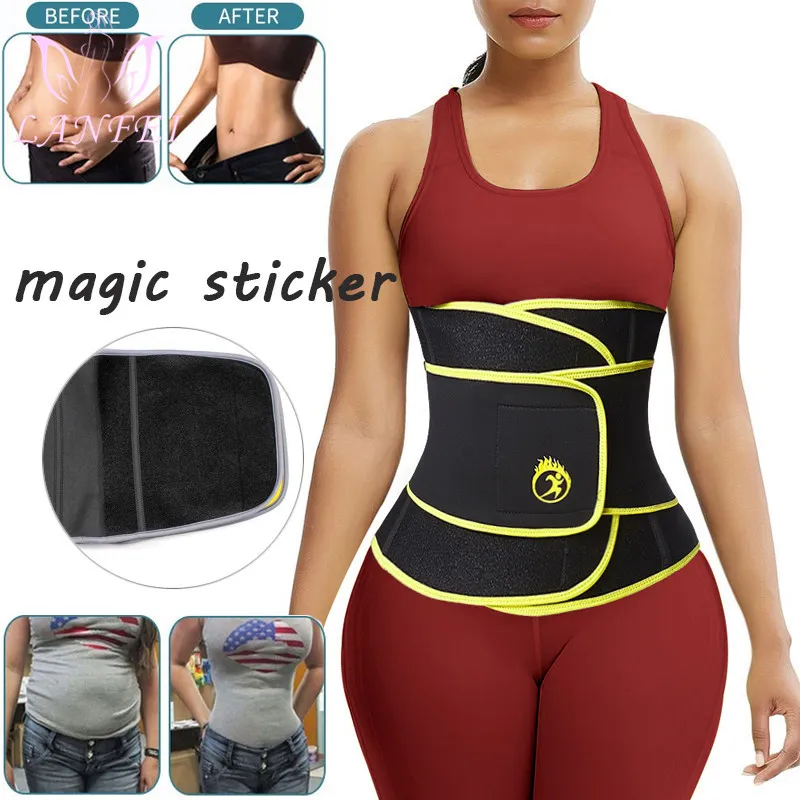 LANFEI Slimming Women Waist Trainer Neoprene Belt Sauna Sweat Body Shaper Tummy Control Cincher Corset Fajas Sport Fitness Strap 201222
