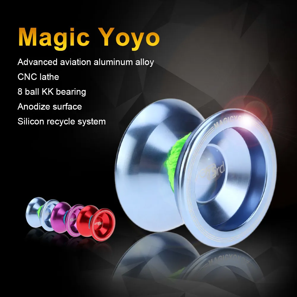 Metallo Yoyo 8 Ball KK Cuscinetto T5 in lega di alluminio Magic Yoyo Ball Toys Diabolo professionale Yoyo Set bambini Adulti LJ201031