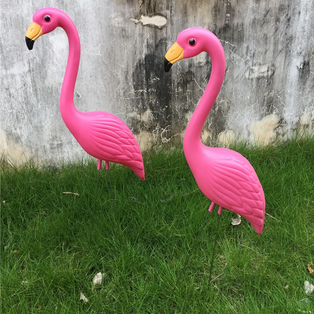 4er-Pack realistische große rosa Flamingo-Gartendekoration, Rasenkunst, Ornament, Heimhandwerk, T2001172261
