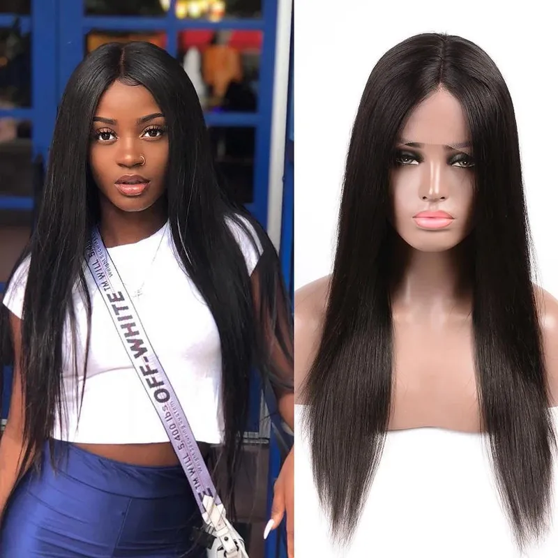 Peluca sintética larga y recta, pelucas de cabello humano de simulación para mujeres blancas y negras, Pelucas JC0008X BF518SW