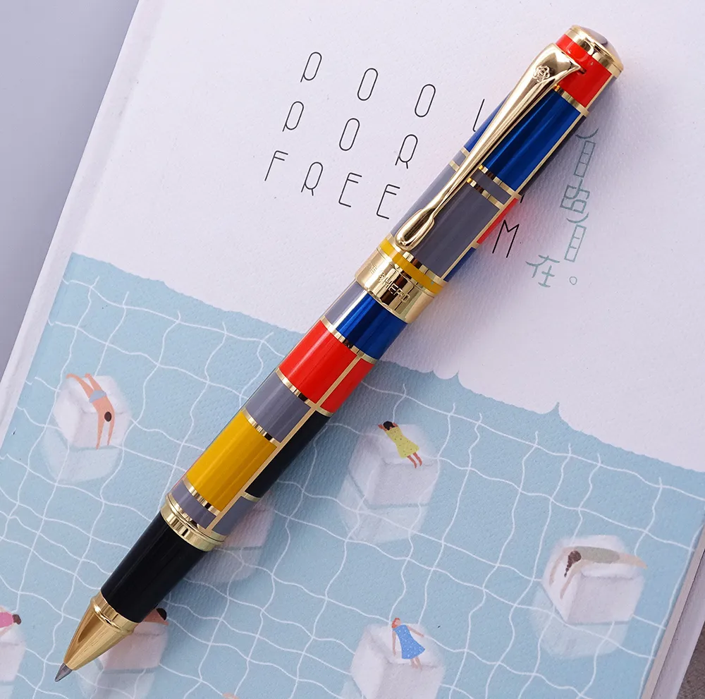 Hero 767 Rollerball met gouden rand Modieuze gekleurde inktpen met gladde vulling Ideaal voor cadeau voor afgestudeerden Zakelijk kantoor 201202245838