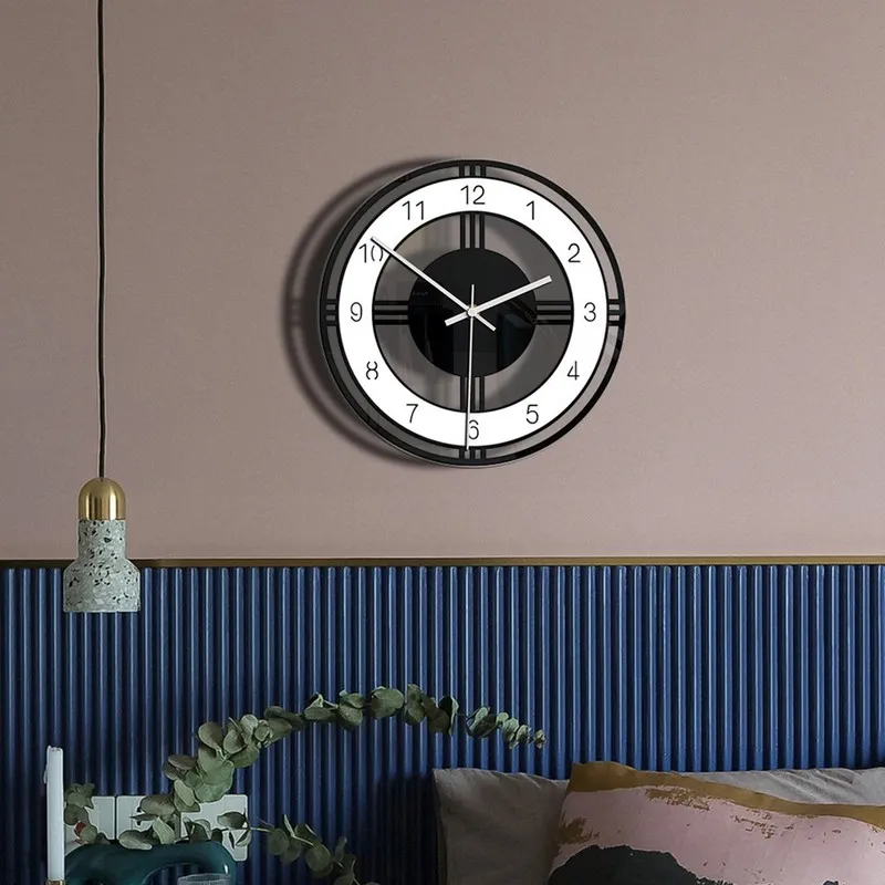 Styl skandynawski modne proste ciche zegary ścienne do wystroju domu czarny biały typ zegar kwarcowy nowoczesny Design zegar 220303