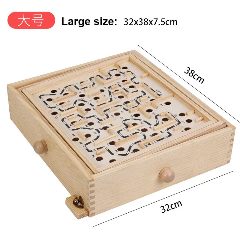 Madeira 3d bola magnética labirinto quebra-cabeça brinquedo caixa de madeira diversão cérebro mão jogo desafio equilíbrio brinquedos educativos para crianças adulto 201166033
