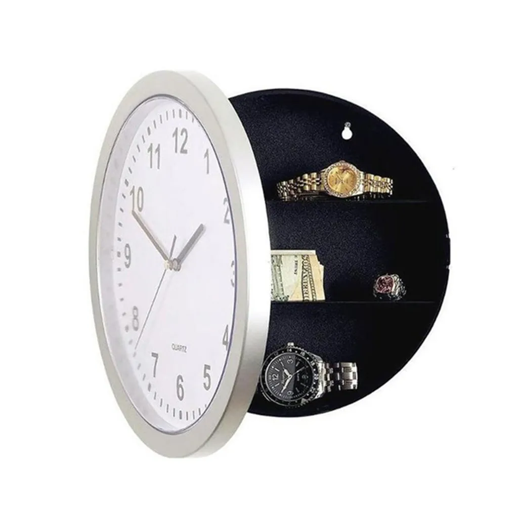 Zegar ścienny przechowywania ukryty zegar Secret Safes Hidden Clock for Stash Money Cash Bejdia Organizator UNISEX Wysoka jakość 19 l1 Z1227E