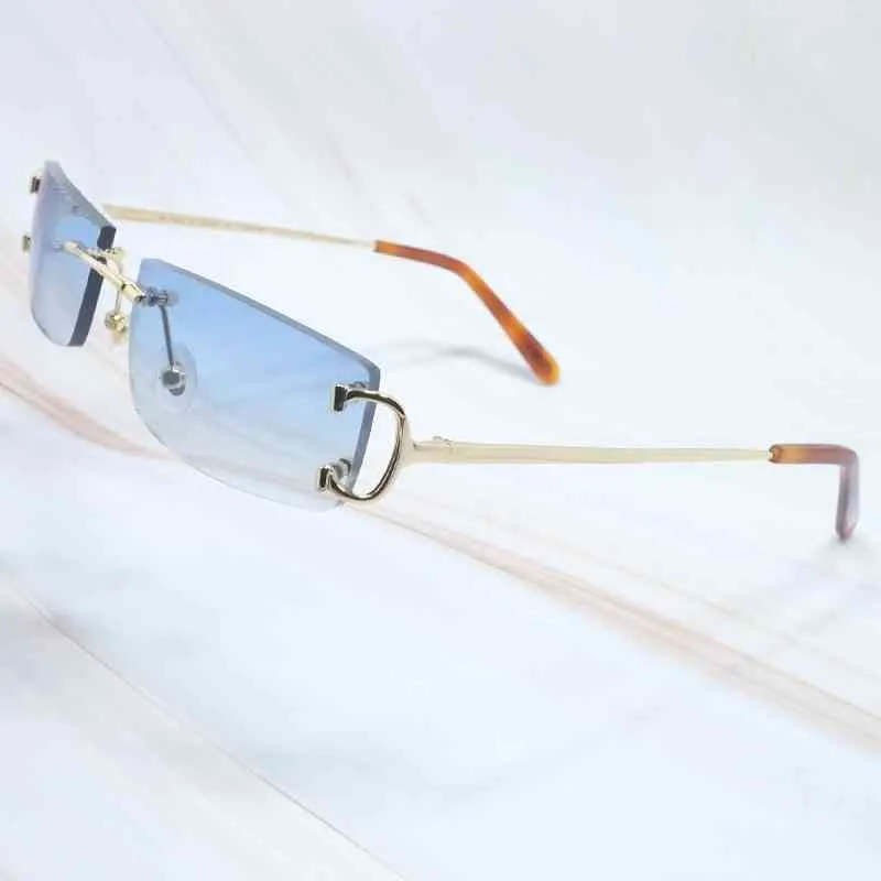 2024 Top -Designer 10% Rabatt auf Luxusdesignerin New Männer und Frauen Sonnenbrille 20% Rabatt Metal Männer Brillen Frauen Frames Big Gold Glass Rahmen für Männer mit Rande ohne Sonnenbrille