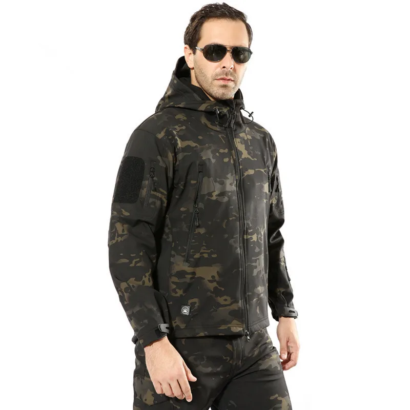 Militärjacke Männer Winter Camouflage Taktische Wasserdichte Windjacke Mit Kapuze Männlich Camo Mantel Plus Größe Bomber Armee Jacke Männer LJ201013