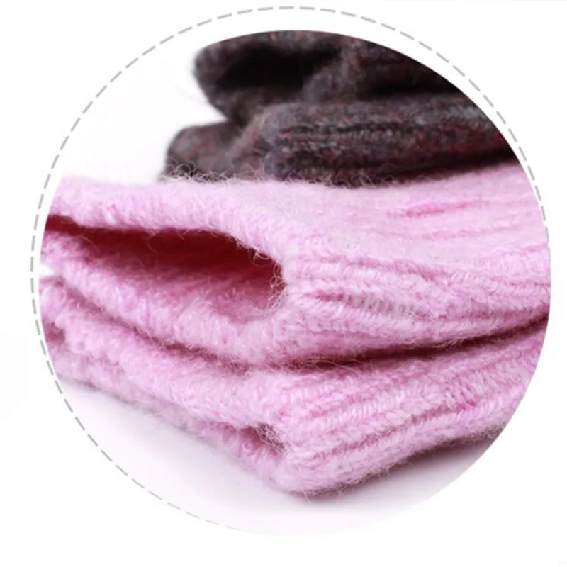 es / Garçons Filles Laine Chaussettes Enfants Hiver Chaussettes Épaisses Enfants Couleur Pure Laine Chaude 2-12 Ans LJ201216