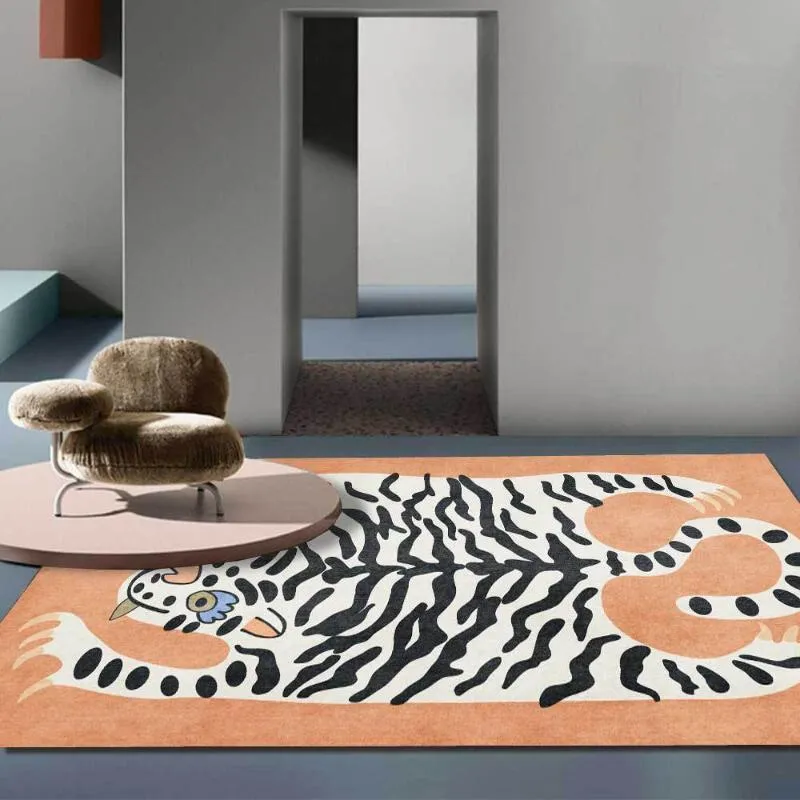 Neue Cartoon -Tiere Serie Teppich Kinderspielbereich Teppiche niedlich Tiger Skin 3D -gedruckte Teppiche für Kinderzimmer GAVE Teppich Home Floor MATS1223B