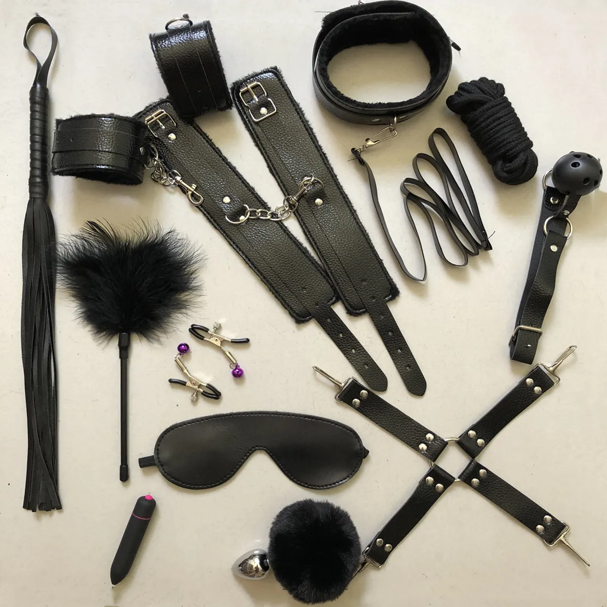 bd7 black)BDSM Kit de Bondage, retenue du dos, jouets érotiques