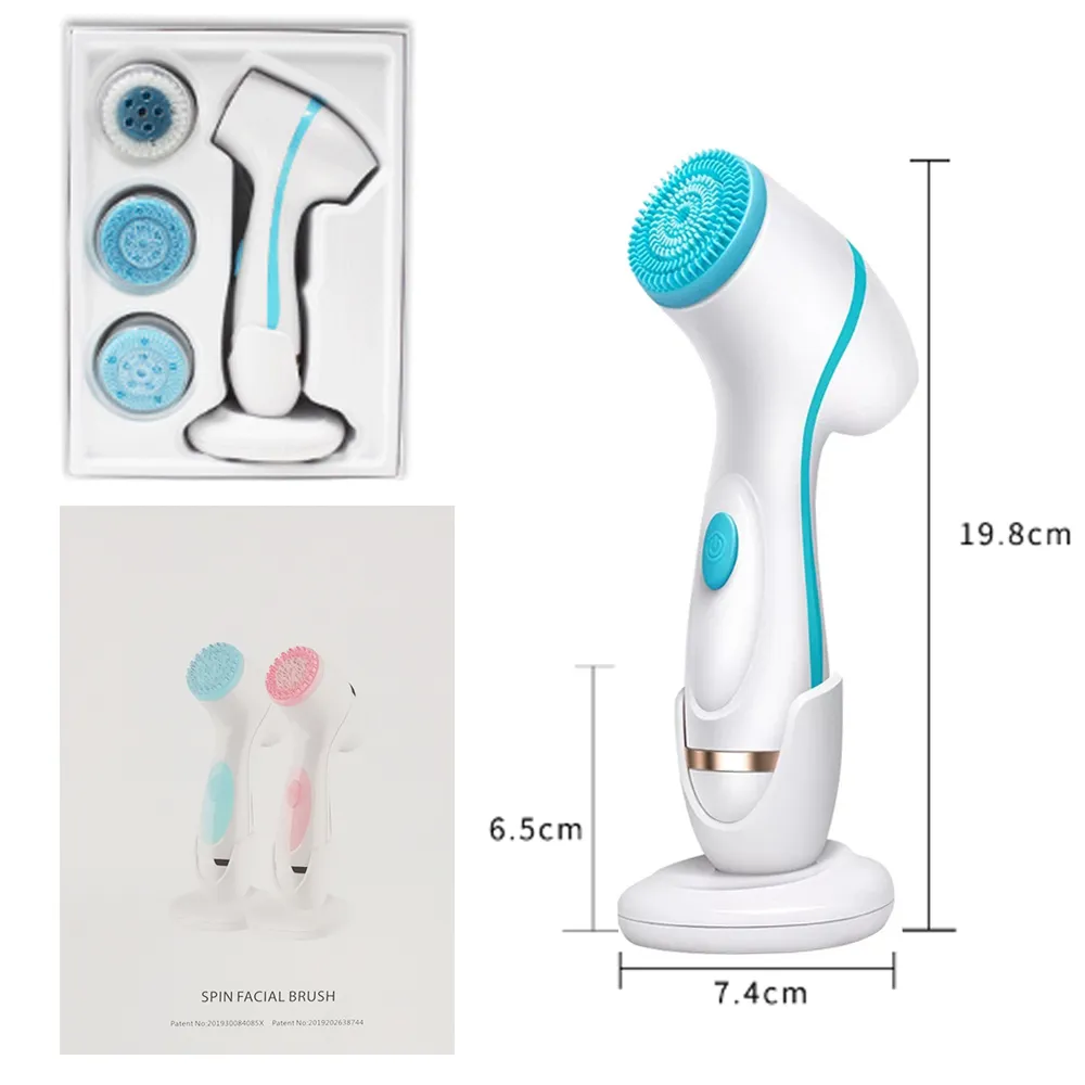 Nettoyage pour le visage Nu Nu Face Spin Brush Set Galvanica Facial Spa System pour le nettoyage en profondeur de la peau Retirer la machine à pointe noire C087239012190171