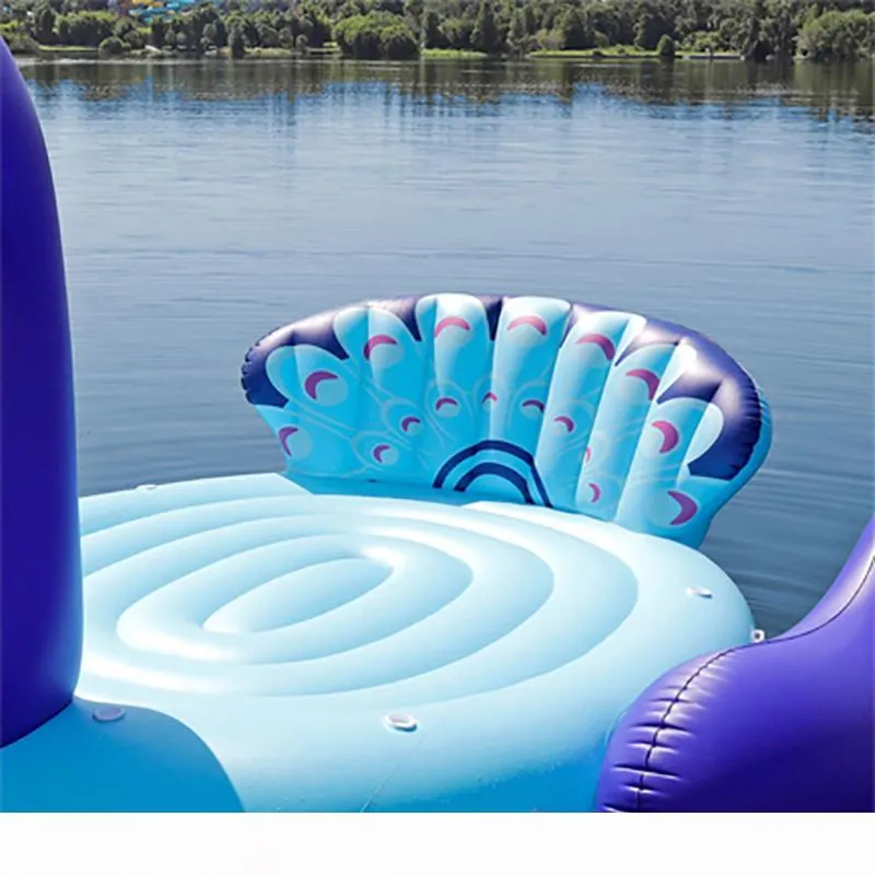 Passar sju personer 530 cm jätte påfågel flamingo enhörning Uppblåsbar båtpool float luftmadrass Simning Ring Party Toys Boia2465