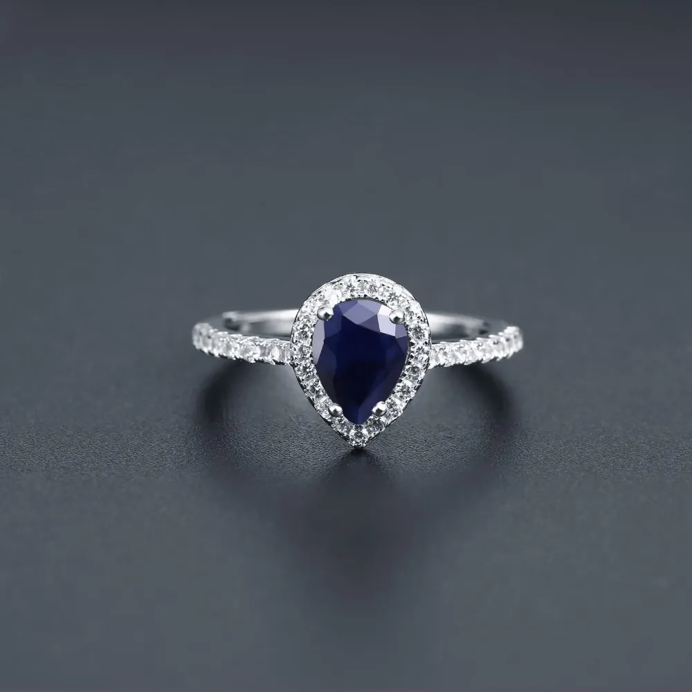 Gem's Ballet 1 29ct Natural Blue Sapphire Gemstone Ring for Women 925 Sterling Silver Classic Rings Fine Jewelry Y112306o