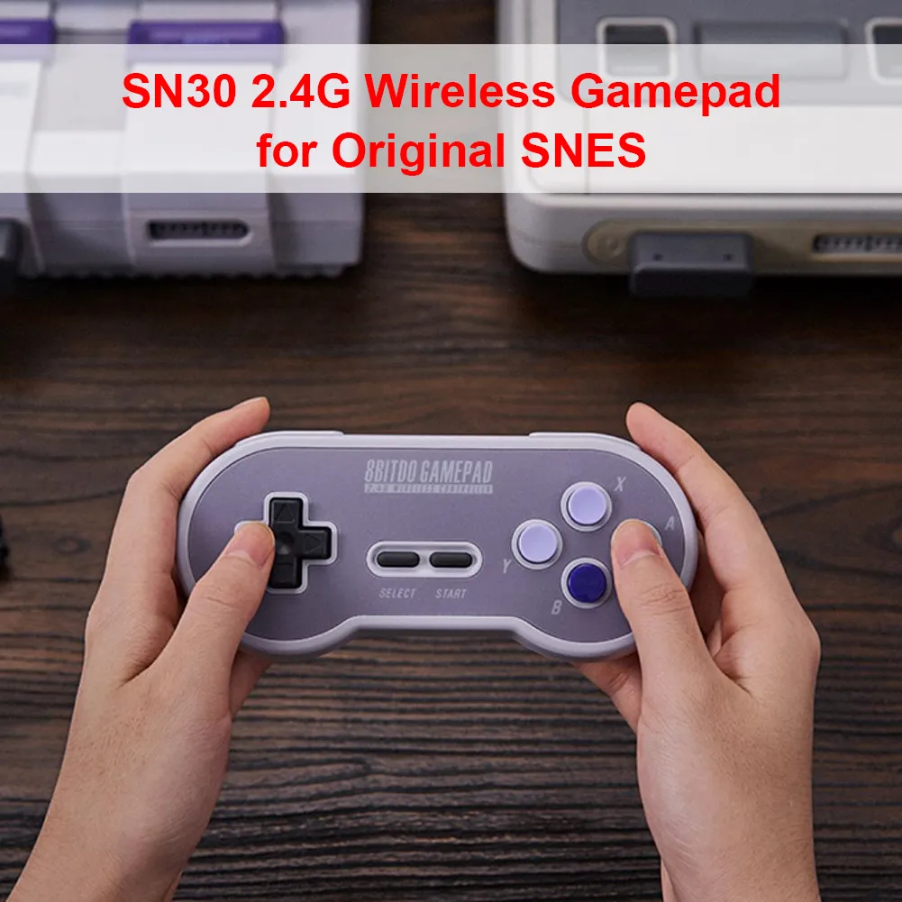 Bezprzewodowa gra joystick 24 Ghz gra 8bitdo SNSet Elements for Snessfc Game Console Gamepad W12196283933