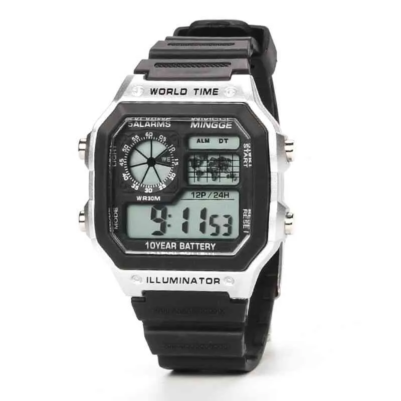 2021 Nowy wojskowy zegarki cyfrowe mężczyźni sportowy chronograf wodoodporny mężczyzna elektroniczny nadgarstek relogio masculino
