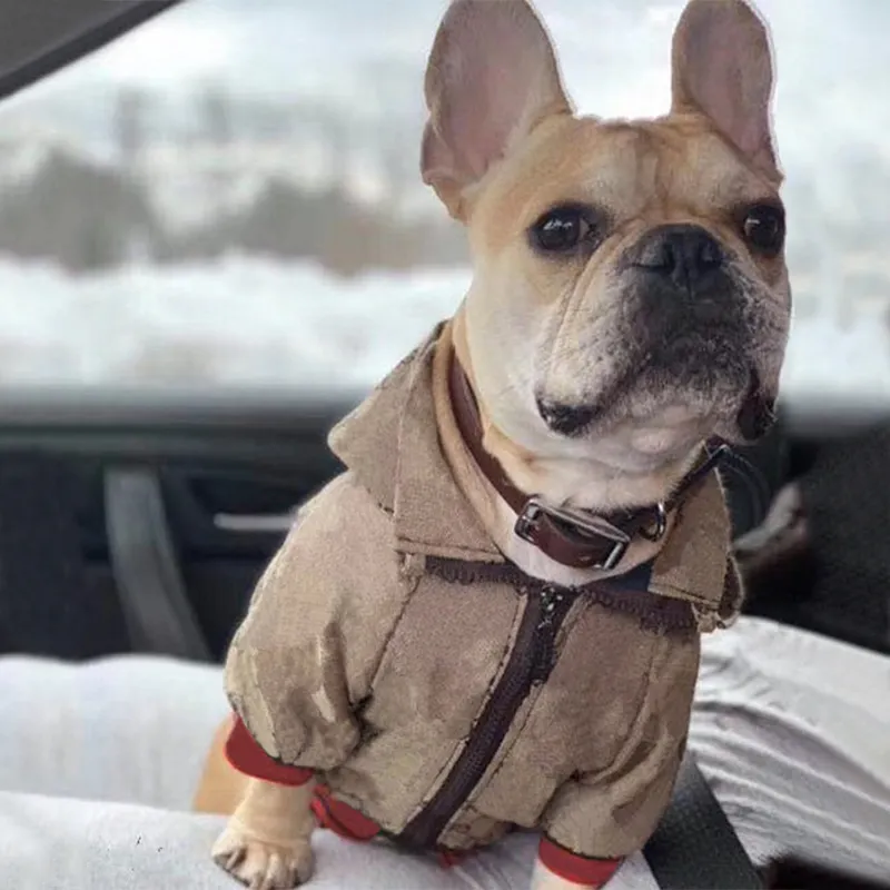 Luksusowa kurtka dla psa zimowe ubrania dla małych psów buldog francuski płaszcz moda Husky Chihuahua kostium odzież dla zwierząt Dropshipping T200710
