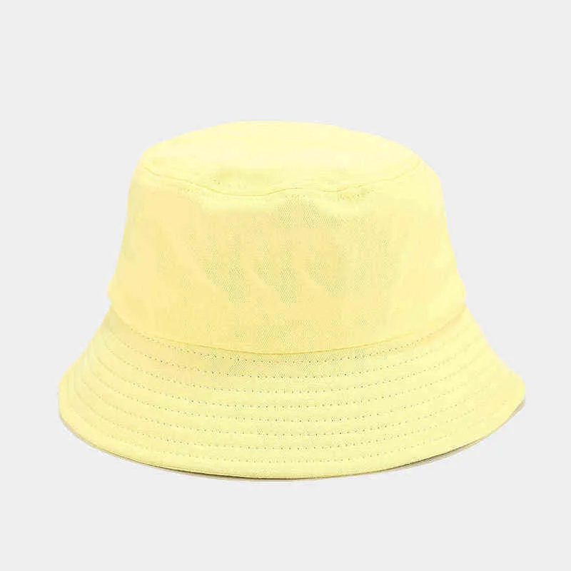 2020 coton couleur bonbon seau chapeau pêcheur chapeau voyage en plein air chapeau soleil casquette chapeaux pour hommes et femmes 145 G220311