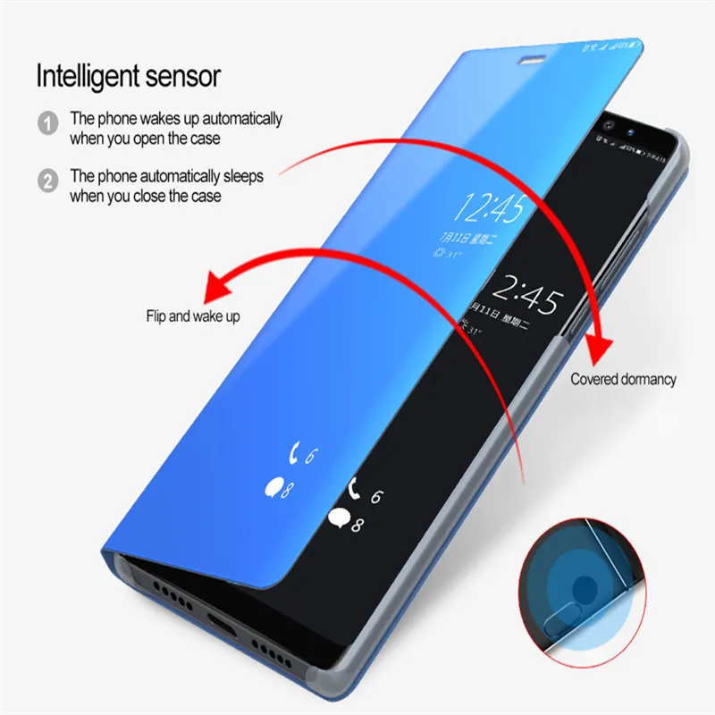 Smart Flip Plating Phone Case för LG V40 V30 V50 V60 Plus G8 Q60 K52 K50S K50 K61 K41S K51S K42 Velvet 5G Mirror Holder Cover3633447