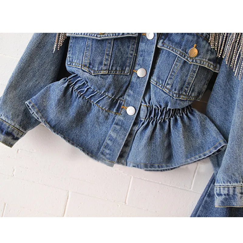 NOVITÀ Giacca di jeans bambini 2020 ragazze Cappotti di unicorno carino Giacca di jeans bambini Vestiti ragazze Giacche di jeans bambini piccoli LJ200828