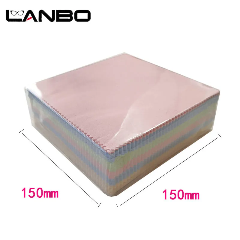 LANBO التعبئة والتغليف المستقلة 15x15cm عدسة الملابس نظيفة القماش ستوكات النظارات الشمسية النظارات نظارات الكاميرا المنفضة مناديل المنفضة 201021