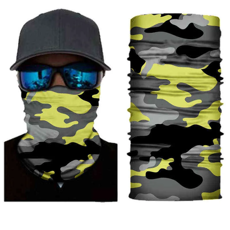 3D Gedrukte Camouflage Bandana Mascarillas Buffe Neck Gainer Balaclava Hoofdband Outdoor Multifunctioneel Stofdicht Masker Headwear Y1229